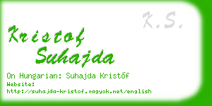 kristof suhajda business card