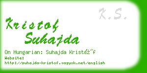 kristof suhajda business card